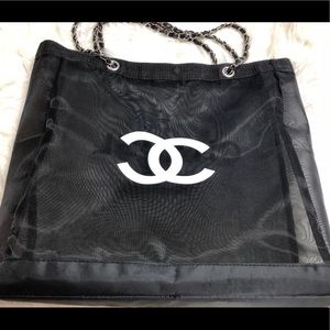Authentic Chanel mesh tote bag used